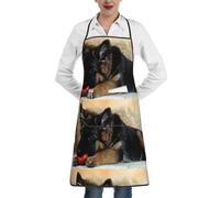 Poadnly Berger allemand,Tablier de cuisine avec poches, tablier de chef imperméable et ajustable