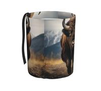 Poadnly Bison d'Amérique du Nord,Poubelle de voiture suspendue, résistante à l'eau, idéale pour le camping et les voyages.