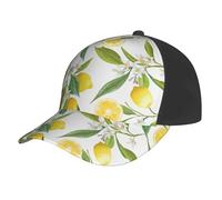 Poadnly Branches de citronnier Exotiques à Motifs, délicieuses et délicieuses,Casquette de Baseball Ajustable, Style Classique, Casquette de Camionneur