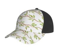 Poadnly Branches et Feuilles à l'aquarelle,Casquette de Baseball Ajustable, Style Classique, Casquette de Camionneur