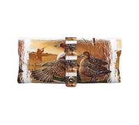 Poadnly Canard pilet,Étui à lunettes portable, pochette souple anti-rayures en cuir PU pour lunettes de soleil