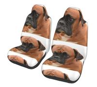 Poadnly Chien Boxer au Visage Triste,Housses de siège Auto protecteurs de siège Avant pour Voiture 2 pièces