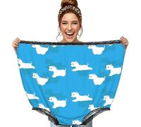 Poadnly Chiens Westie Qui courent,Culottes Fantaisie surdimensionnées pour Maman, Culottes de Grand-mère, Cadeaux de farces