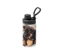 Poadnly Chiot Berger Allemand,Bouteille d'eau isotherme de 12 oz en acier inoxydable, tasse à café sous vide, gourde
