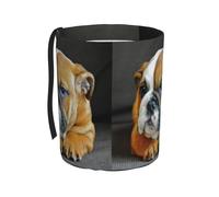 Poadnly Chiot bouledogue anglais,Poubelle de voiture suspendue, résistante à l'eau, idéale pour le camping et les voyages.