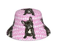 Poadnly Chiot Bouledogue français,Chapeau bob Adulte, Chapeau de Soleil, Casquette de Course réfléchissante de Nuit, Chapeau de pêcheur
