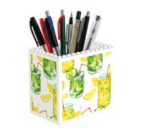 Poadnly Cocktail citron glacé, Pot à crayons/pot à stylos pour le bureau, la maison et l'école, organiseur de bureau compact pour fournitures de bureau