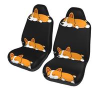 Poadnly Corgi Mignon Qui dort,Housses de siège Auto protecteurs de siège Avant pour Voiture 2 pièces