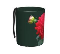 Poadnly Dahlia rouge,Poubelle de voiture suspendue, résistante à l'eau, idéale pour le camping et les voyages.