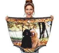 Poadnly Deux caniches royaux d'automne,Culottes Fantaisie surdimensionnées pour Maman, Culottes de Grand-mère, Cadeaux de farces