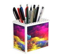 Poadnly Estampe aquarelle art belle encre, Pot à crayons/pot à stylos pour le bureau, la maison et l'école, organiseur de bureau compact pour fournitures de bureau