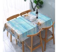 Poadnly Étoiles de mer sur sel Marin,Nappe imperméable, Anti-poussière et Infroissable Housse pour Table - 137 x 183 cm
