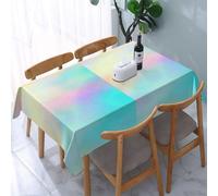 Poadnly Feuille Hologramme à Texture Arc-en-Ciel très Magnifique,Nappe imperméable, Anti-poussière et Infroissable Housse pour Table - 137 x 183 cm