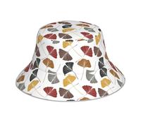 Poadnly Feuilles de Ginkgo,Chapeau bob Adulte, Chapeau de Soleil, Casquette de Course réfléchissante de Nuit, Chapeau de pêcheur