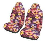 Poadnly Fleurs de pensées à l'aquarelle,Housses de siège Auto protecteurs de siège Avant pour Voiture 2 pièces