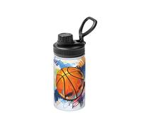 Poadnly Fond coloré imprimé pour basketball,Bouteille d'eau isotherme de 12 oz en acier inoxydable, tasse à café sous vide, gourde
