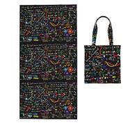 Poadnly Formule mathématique, Sac à Serviettes Pliable 2 en 1, Serviettes de Plage avec Sac de Transport pour Les Voyages, Les Vacances et Le Camping