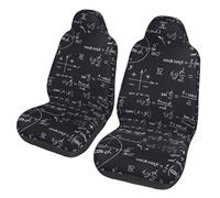Poadnly Formules mathématiques sans Couture avec Formes géométriques,Housses de siège Auto protecteurs de siège Avant pour Voiture 2 pièces