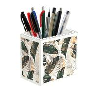 Poadnly Imprimé Green Tropica, Pot à crayons/pot à stylos pour le bureau, la maison et l'école, organiseur de bureau compact pour fournitures de bureau