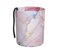 Poadnly Imprimé marbre violet et or,Poubelle de voiture suspendue, résistante à l'eau, idéale pour le camping et les voyages.