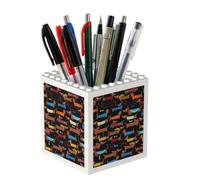 Poadnly J'aime mon chien teckel (imprimé), Pot à crayons/pot à stylos pour le bureau, la maison et l'école, organiseur de bureau compact pour fournitures de bureau