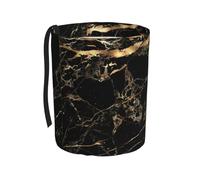 Poadnly Marbre Noir Or,Poubelle de voiture suspendue, résistante à l'eau, idéale pour le camping et les voyages.