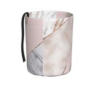 Poadnly Marbre rose doré mélangé et strié,Poubelle de voiture suspendue, résistante à l'eau, idéale pour le camping et les voyages.