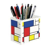 Poadnly Mondrian Minimaliste De Stijl Modern Art, Pot à crayons/pot à stylos pour le bureau, la maison et l'école, organiseur de bureau compact pour fournitures de bureau