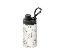 Poadnly Motif de gribouillis au fromage,Bouteille d'eau isotherme de 12 oz en acier inoxydable, tasse à café sous vide, gourde