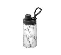 Poadnly Motif de pierre de marbre blanc,Bouteille d'eau isotherme de 12 oz en acier inoxydable, tasse à café sous vide, gourde