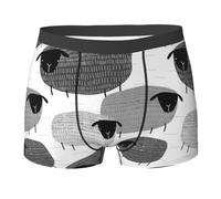 Poadnly Moutons drôles sur Fond Gris,sous-vêtements Fantaisie pour Hommes, caleçons Boxeurs en Polyester Doux,L