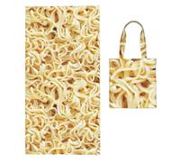 Poadnly Nouilles instantanées, Sac à Serviettes Pliable 2 en 1, Serviettes de Plage avec Sac de Transport pour Les Voyages, Les Vacances et Le Camping