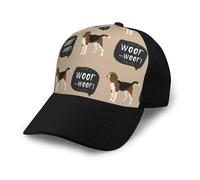 Poadnly Ouaf Beagle,Casquette de Baseball Ajustable Classique Casquette Trucker Unisexe