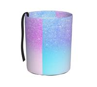 Poadnly Paillettes violettes et roses, dégradé bleu ombré,Poubelle de voiture suspendue, résistante à l'eau, idéale pour le camping et les voyages.