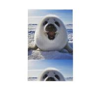 Poadnly Papier Peint à Motif de Phoque du Groenland,Torchons gaufrés pour la Cuisine, essuie-Vaisselle absorbants, 41 x 66 cm