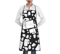 Poadnly Papier toilette,Tablier de cuisine avec poches, tablier de chef imperméable et ajustable