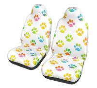 Poadnly Patte de Chien Aquarelle,Housses de siège Auto protecteurs de siège Avant pour Voiture 2 pièces