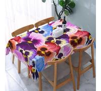 Poadnly pensées,Nappe imperméable, Anti-poussière et Infroissable Housse pour Table - 137 x 183 cm