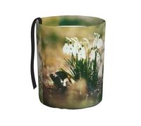 Poadnly Perce-neige sauvage printanière,Poubelle de voiture suspendue, résistante à l'eau, idéale pour le camping et les voyages.