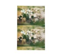 Poadnly Perce-Neige Sauvage printanière,Torchons gaufrés pour la Cuisine, essuie-Vaisselle absorbants, 41 x 66 cm