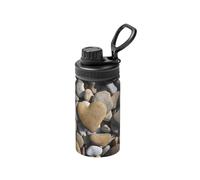 Poadnly Pierre du Cœur,Bouteille d'eau isotherme de 12 oz en acier inoxydable, tasse à café sous vide, gourde