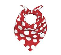 Poadnly Pois rouges et blancs,Écharpe bandana pour hommes et femmes - Bandanas élégants et polyvalents à porter autour du cou et sur la tête
