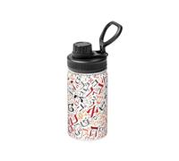 Poadnly Poussière d'alphabet hébreu créatif,Bouteille d'eau isotherme de 12 oz en acier inoxydable, tasse à café sous vide, gourde