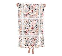 Poadnly Poussière d'alphabet hébreu créatif,Serviette de Bain 80 x 130 cm, Ultra Douce, à séchage Rapide, idéale pour la Salle de Bain et l'hôtel.