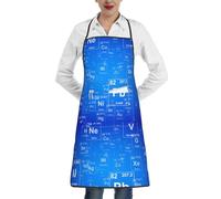 Poadnly Professeur de sciences : Éléments amusants et tableau périodique,Tablier de cuisine avec poches, tablier de chef imperméable et ajustable