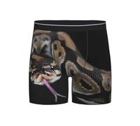 Poadnly Serpent Python,Boxer pour Homme, sous-vêtement Fantaisie en Polyester Doux,XXL