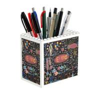 Poadnly Tableau de calculs de formules scientifiques colorées, Pot à crayons/pot à stylos pour le bureau, la maison et l'école, organiseur de bureau compact pour fournitures de bureau