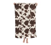 Poadnly Taches Brunes de Vache,Serviette de Bain 80 x 130 cm, Ultra Douce, à séchage Rapide, idéale pour la Salle de Bain et l'hôtel.