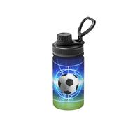 Poadnly Terrain de football pailleté avec ballon de soccer,Bouteille d'eau isotherme de 12 oz en acier inoxydable, tasse à café sous vide, gourde