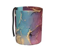 Poadnly Texture de marbre,Poubelle de voiture suspendue, résistante à l'eau, idéale pour le camping et les voyages.